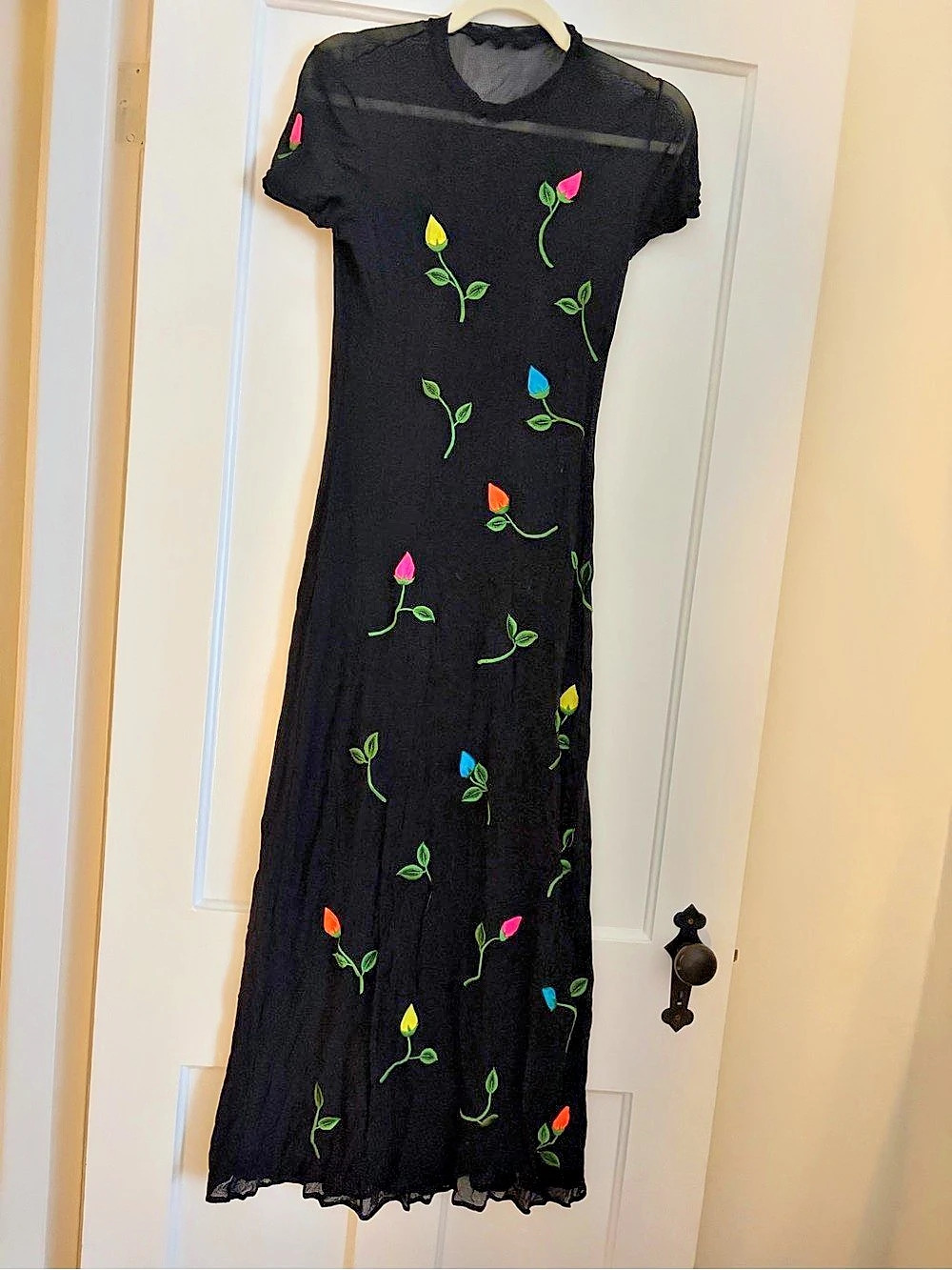 Vivienne Tam Floral Sheer Maxi Dress